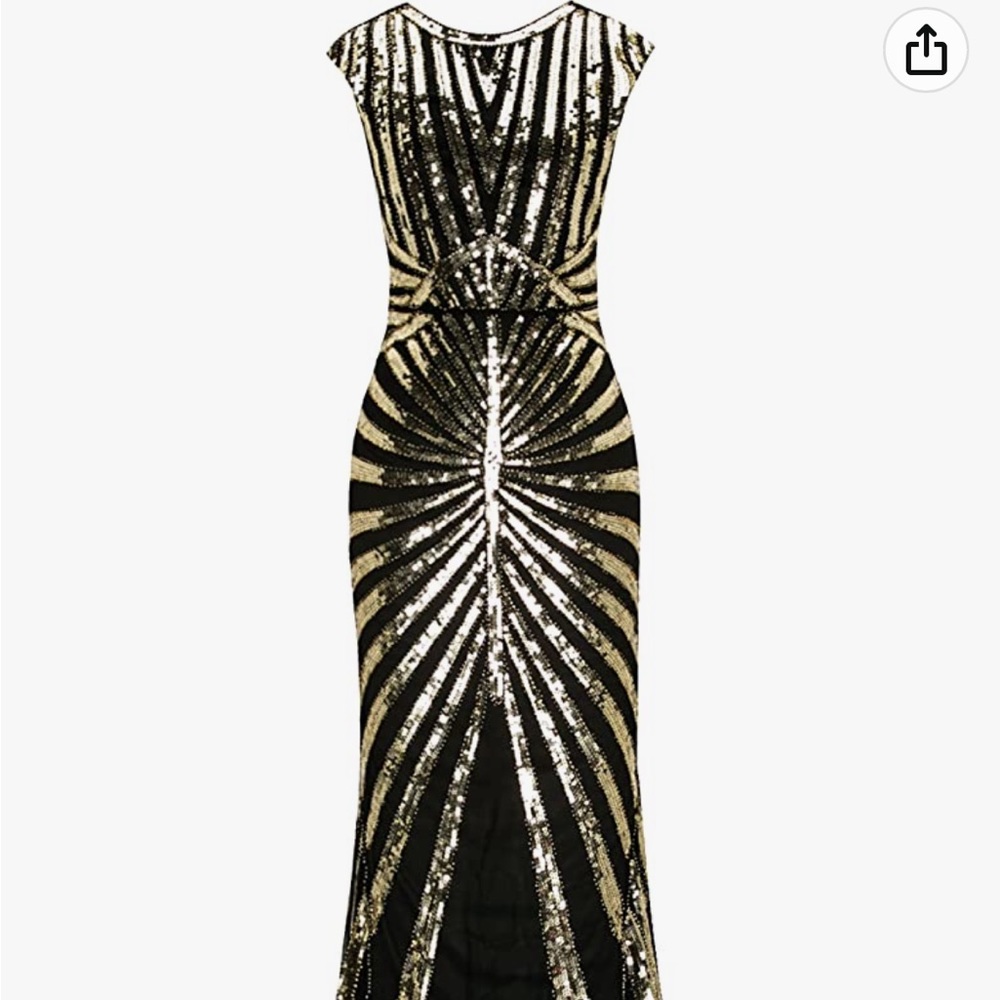 Gold and Black sequin gown